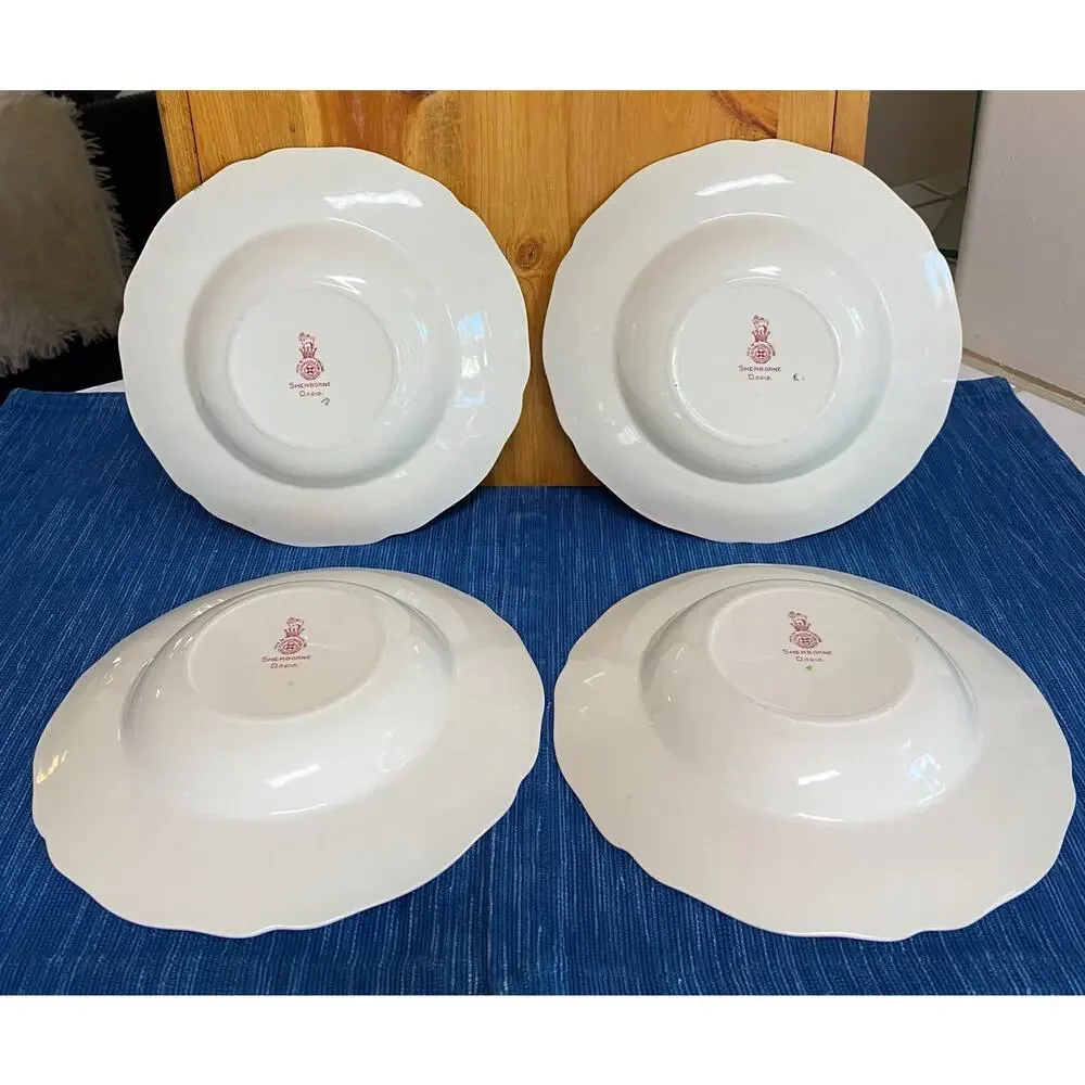 Set of 4 Royal Doulton Sherborne D.5915 Round Serving Bowl Floral Bone China